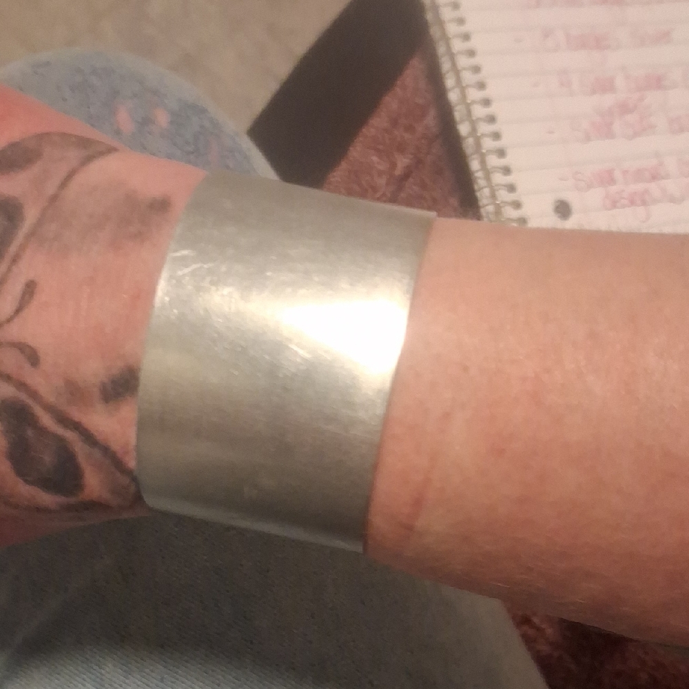 Silver Metal Fitness Wristband - Unbranded